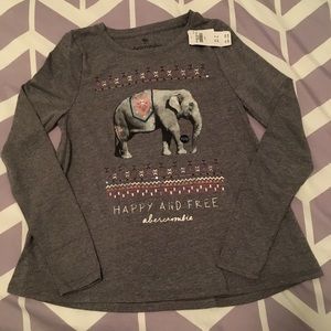 Abercrombie NWT long sleeve swing top sz 11/12